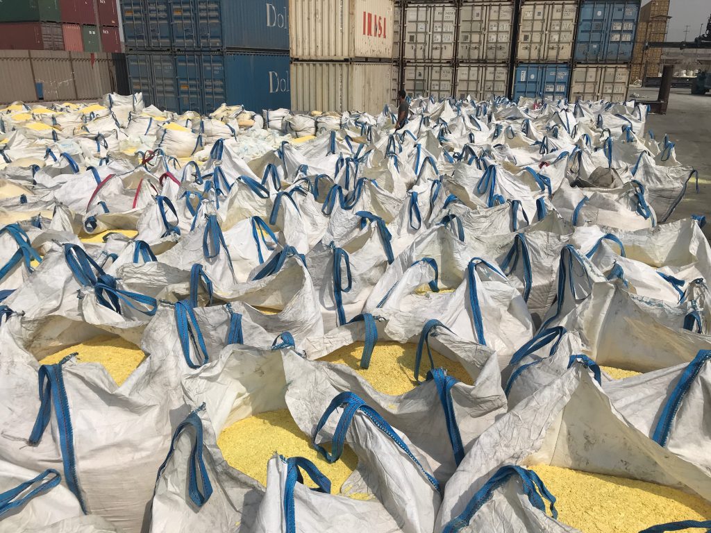 Wide view of Sulfur Bags
